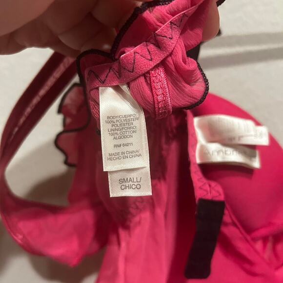 Y2K hot Pink and black Ambriel lingerie set - Picture 7 of 8